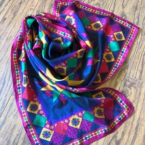 Liz Claiborne - Vintage 100% Silk Scarf